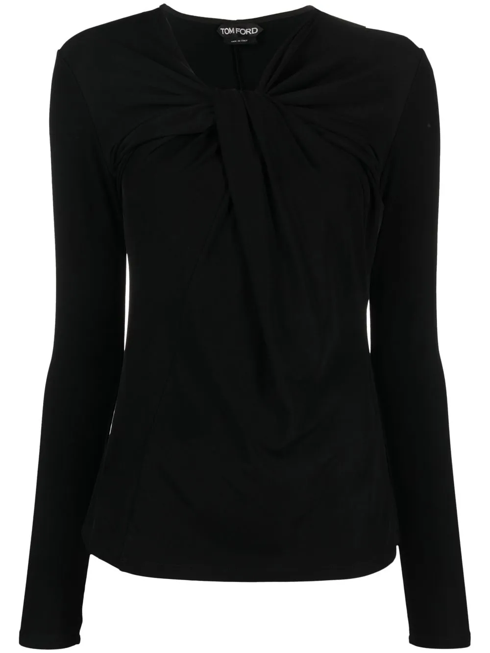 

TOM FORD draped-design long-sleeve T-shirt - Black