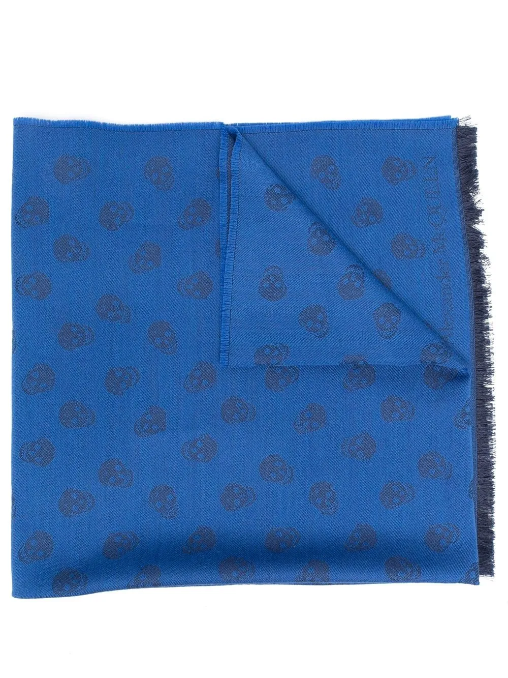 

Alexander McQueen skull-print scarf - Blue