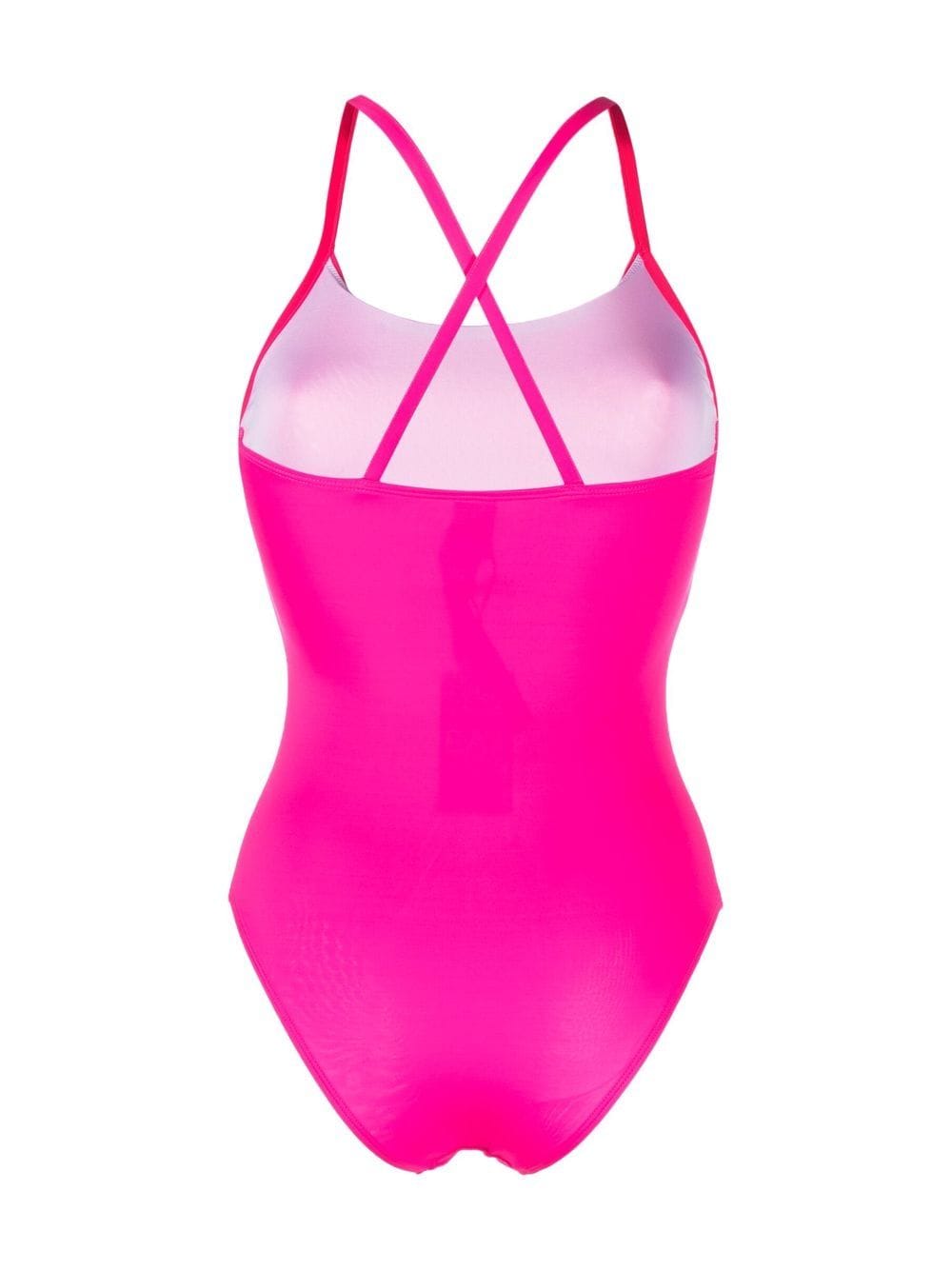Shop Ea7 Logo-print One-piece Swimsuit In Rosa