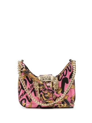 Versace Jungle Print Transparent Tote Bag In Pink