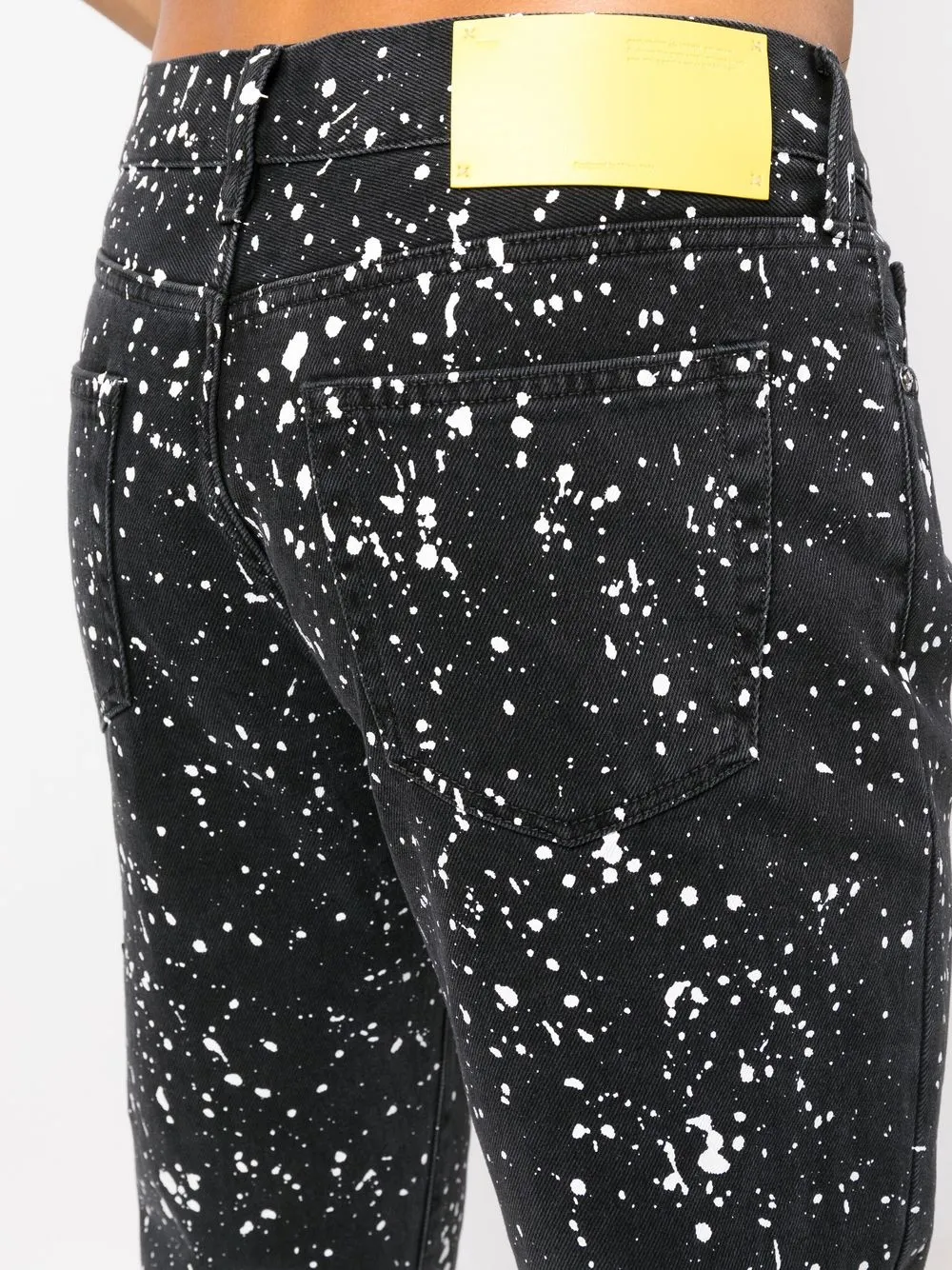 Affordable Off-White Diag-stripe paint-splatter skinny jeans Men