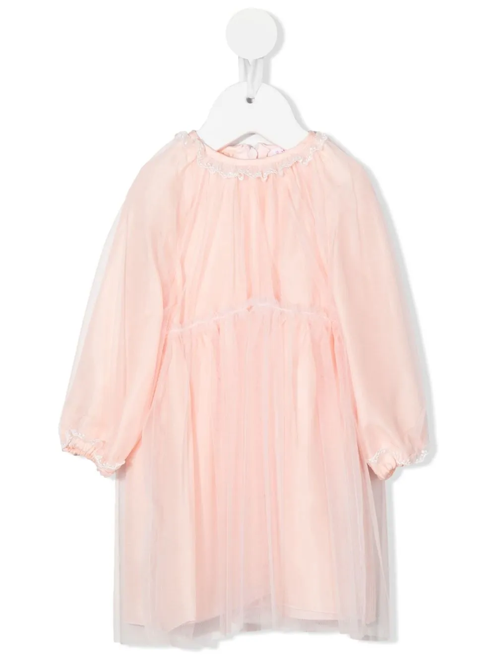 

Il Gufo ruffle-detail tulle dress - Pink