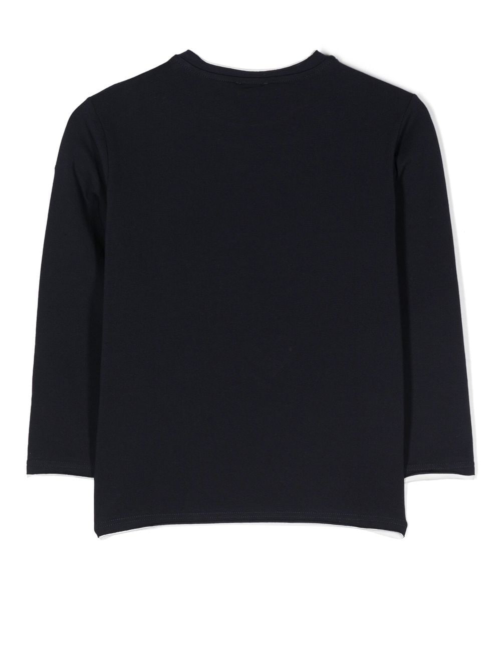 Shop Il Gufo Contrasting-trim Long-sleeved T-shirt In Blue