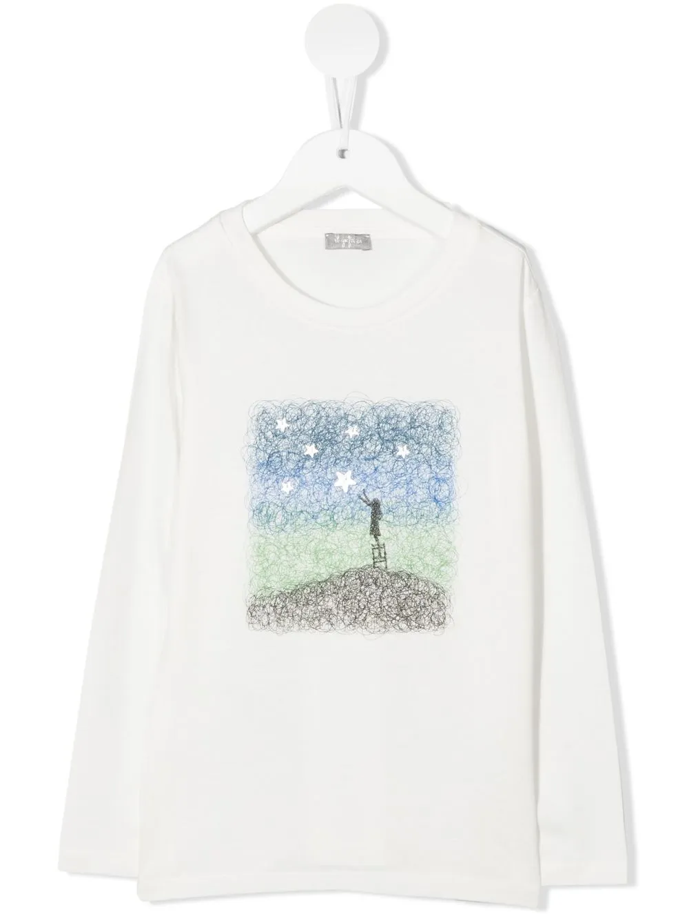 

Il Gufo graphic-print long-sleeve T-shirt - White