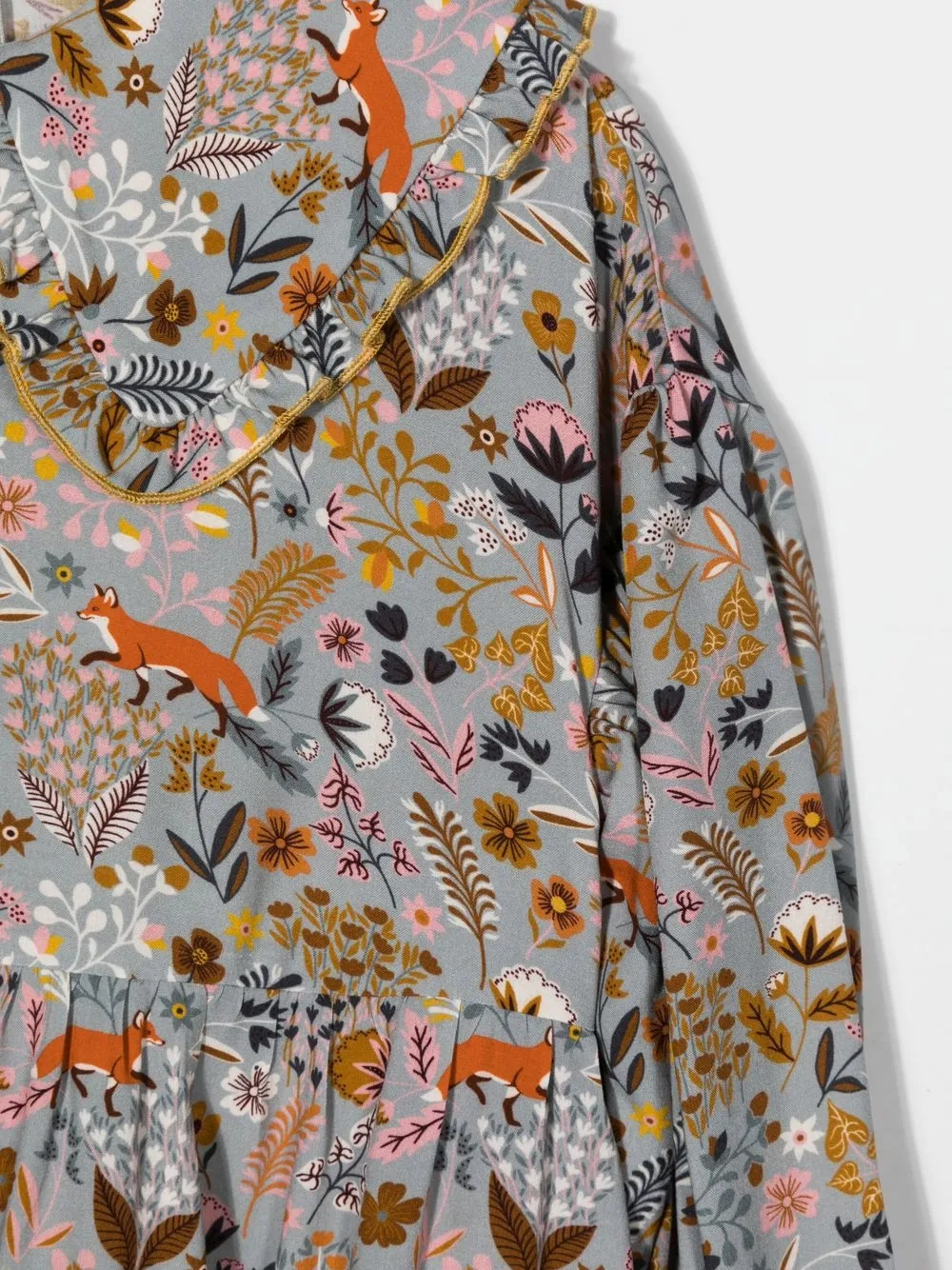  Il Gufo Graphic-print Midi Dress - Grey 