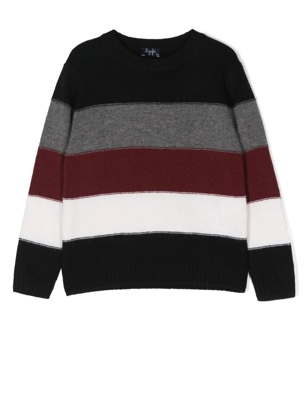 

Il Gufo virgin-wool striped jumper - Black