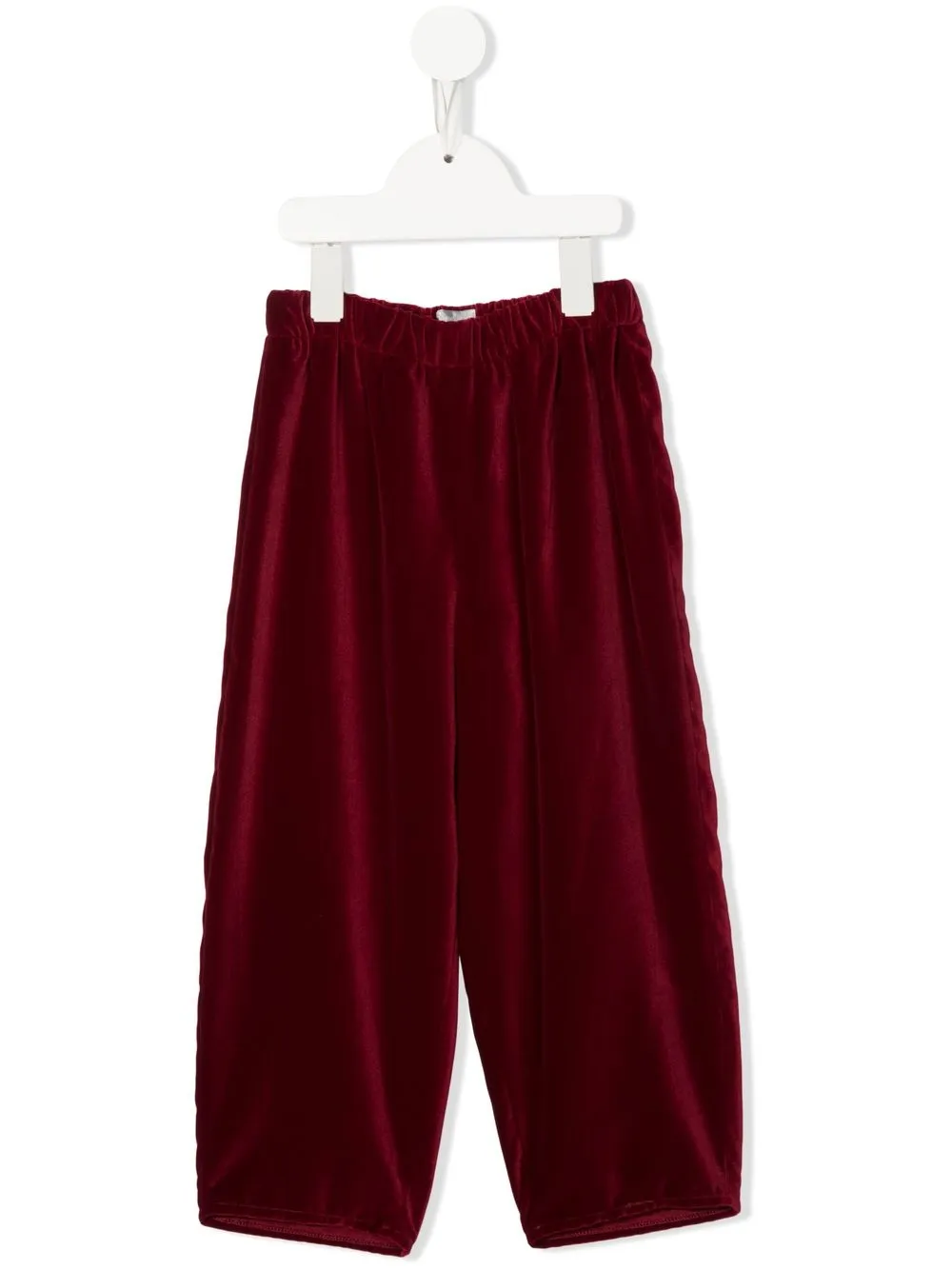 

Il Gufo straight-leg velvet trousers - Red