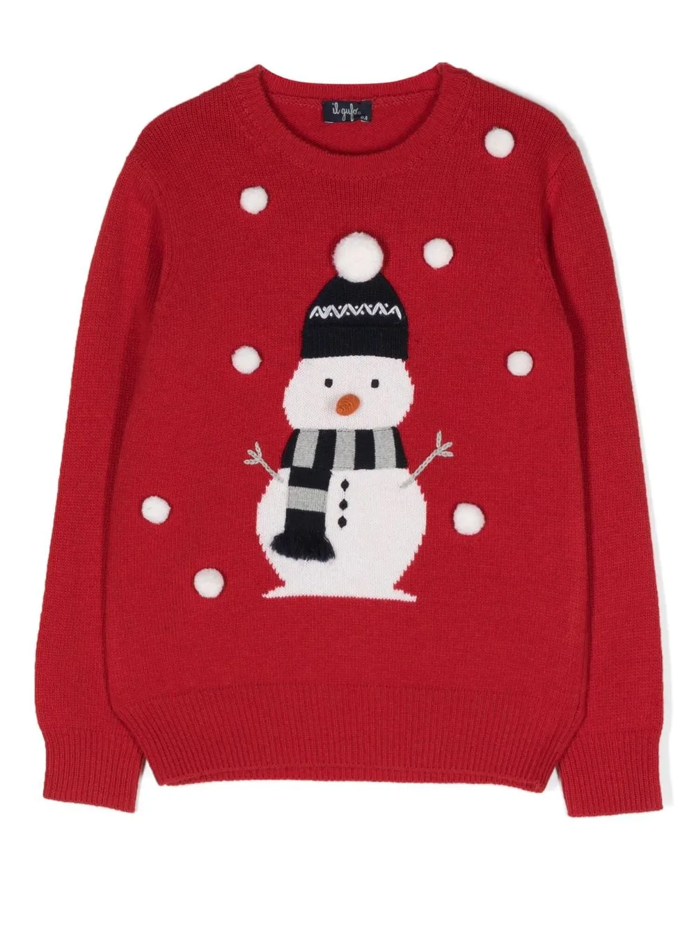 

Il Gufo snowman-knit jumper - Red