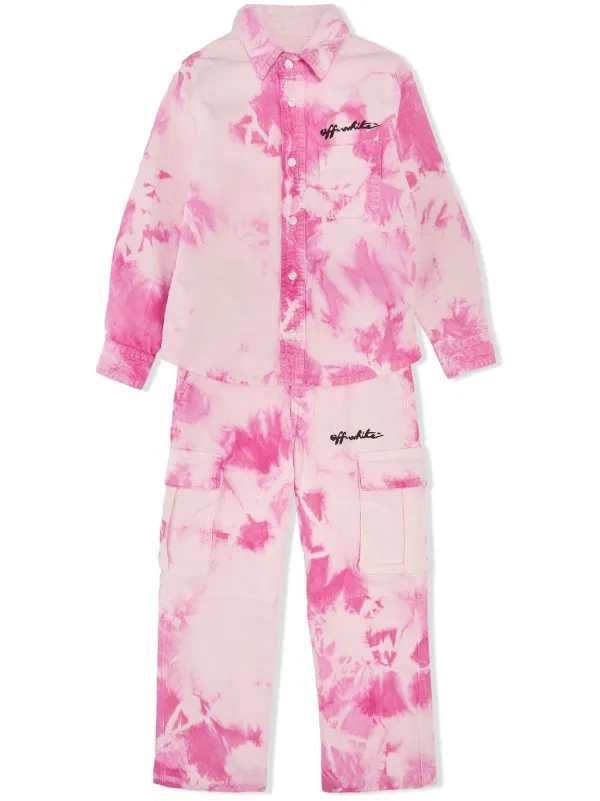 Off-White Kids オフホワイト・キッズ タイダイプリント カーゴパンツ