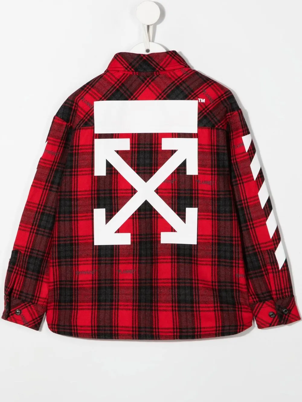 Off-White Kids Shirt met logoprint - Rood