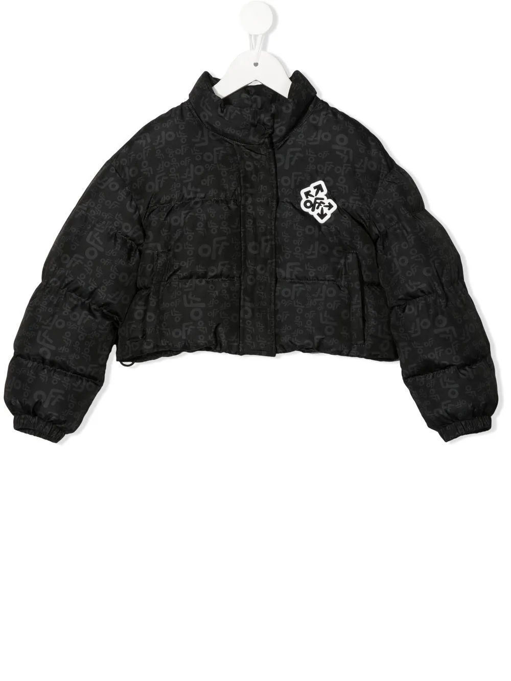 Off-white Kids' Logo-print Bomber Jacket In Black