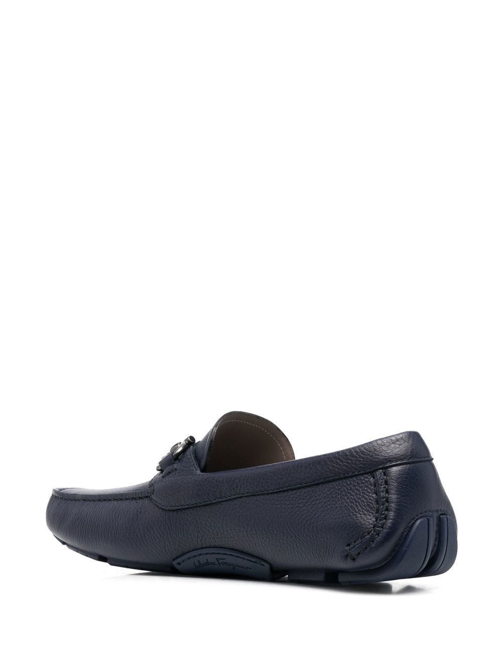 Shop Ferragamo Gancini-buckle Loafers In Blue