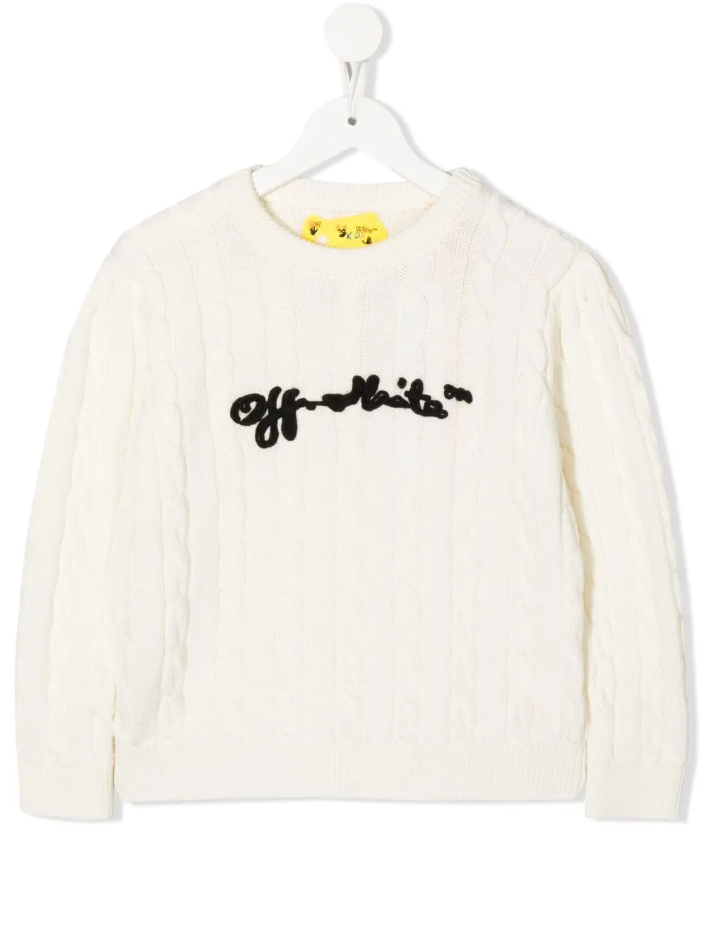 

Off-White Kids suéter tejido Off Script - Blanco