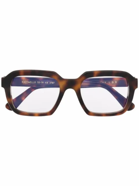 L.G.R tortoiseshell rectangle-frame glasses