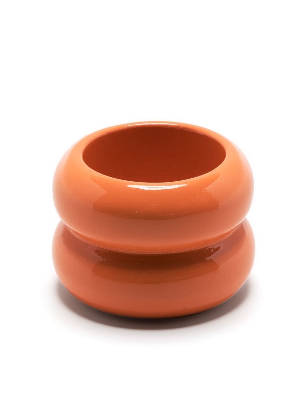Uncommon Matters Breve Double-band Ring In Orange
