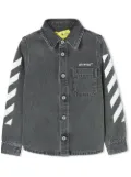 Off-White Kids Arrows-print denim shirt - Grey