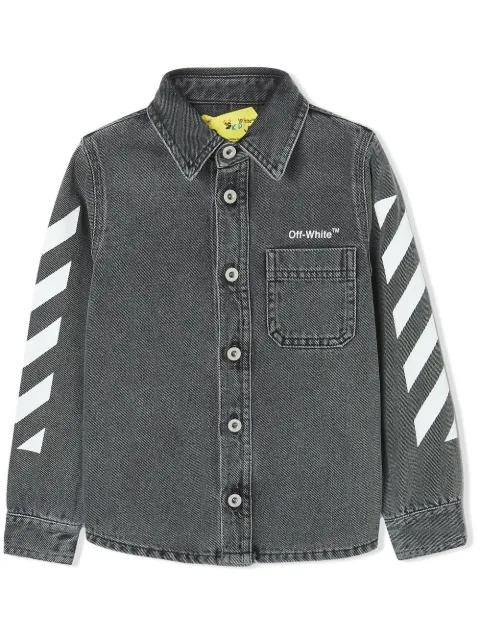 Off-White Kids Arrows-print denim shirt