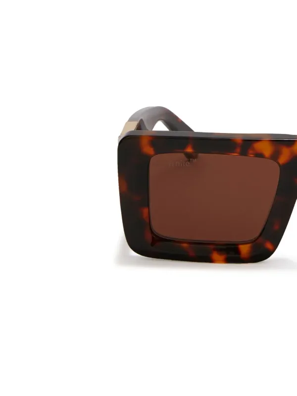 Off-White Eyewear オフホワイト ロゴ サングラス | ブラウン