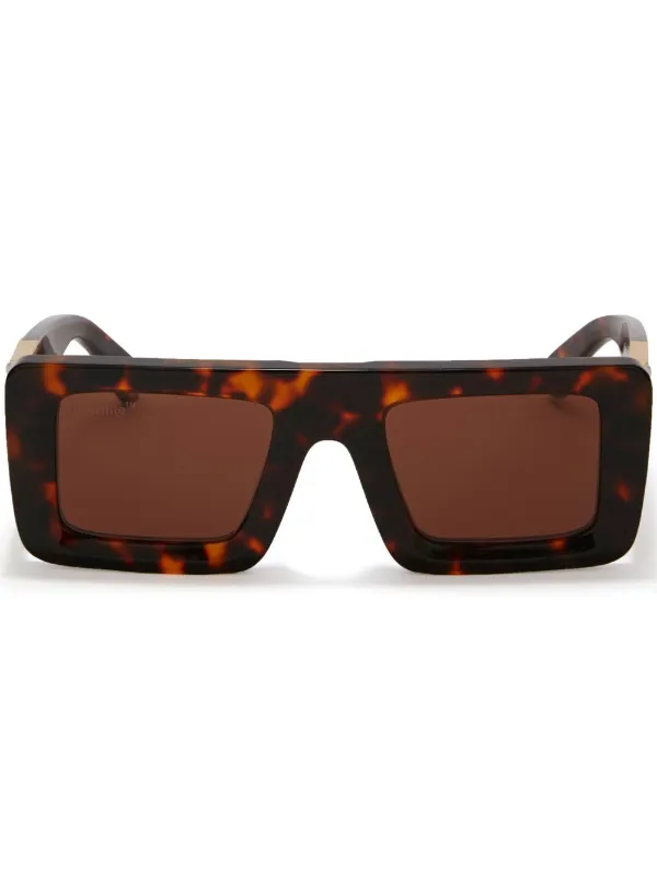 Off-White Eyewear オフホワイト ロゴ サングラス | ブラウン