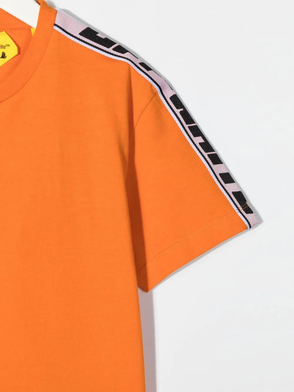  Off White Kids T Shirt Mit Logo Streifen   Orange 