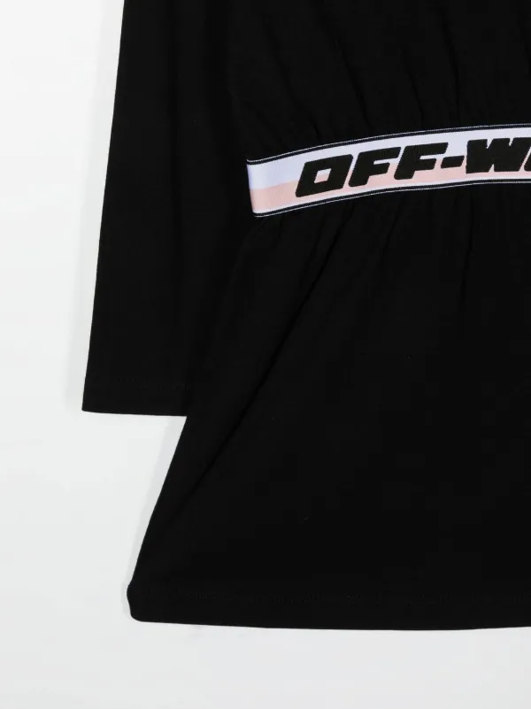 Off-White Kids logo-waistband Mini Dress | Black | FARFETCH