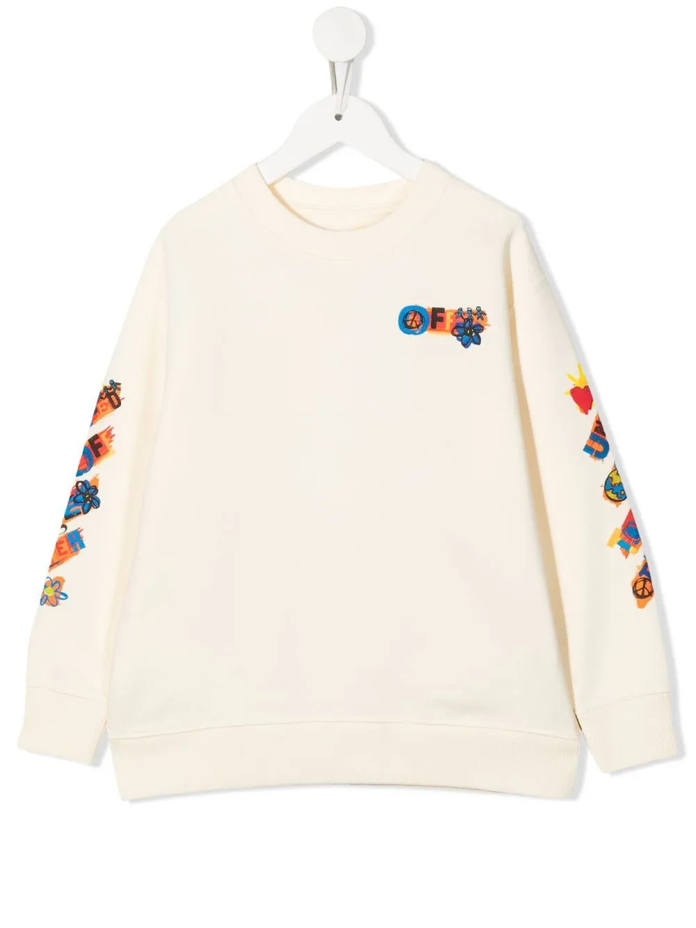 

Off-White Kids crewneck arrow-print sweatshirt - Neutrals