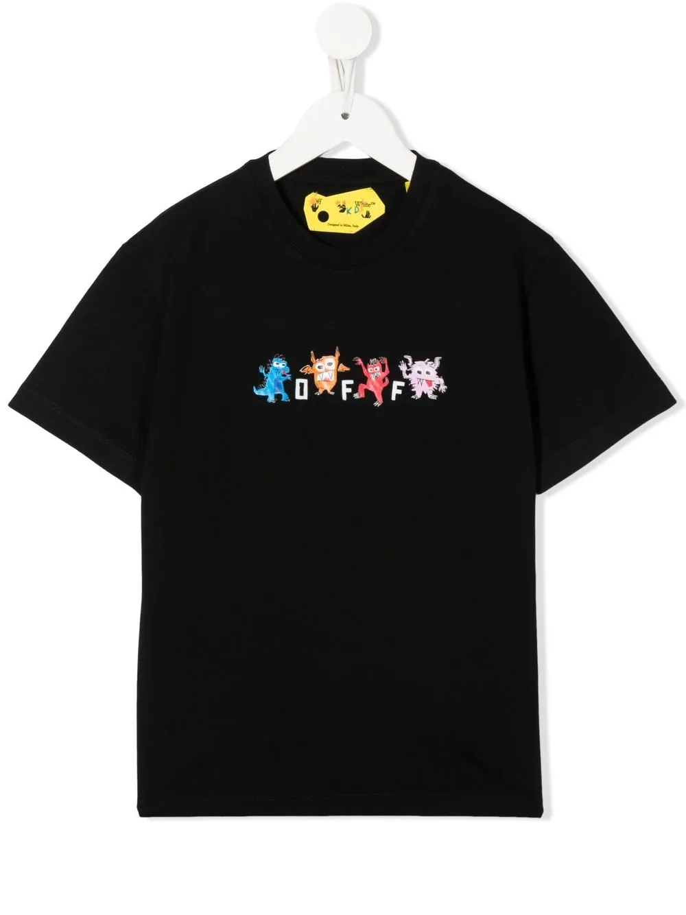 

Off-White Kids playera con logo estampado - Negro