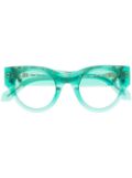 Off-White Eyewear round-frame clear-lens glasses - Blue