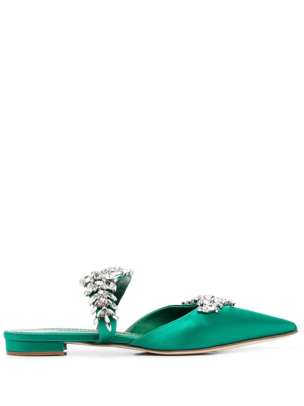 

Manolo Blahnik mules Lurum con detalles de cristal - Verde