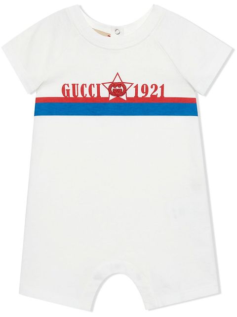 Gucci Kids logo-print short-sleeve romper