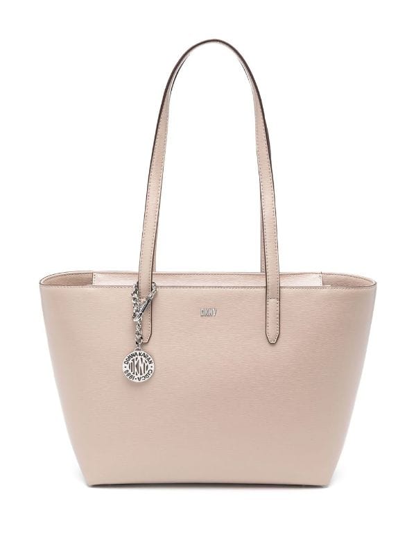 dkny logo charm tote