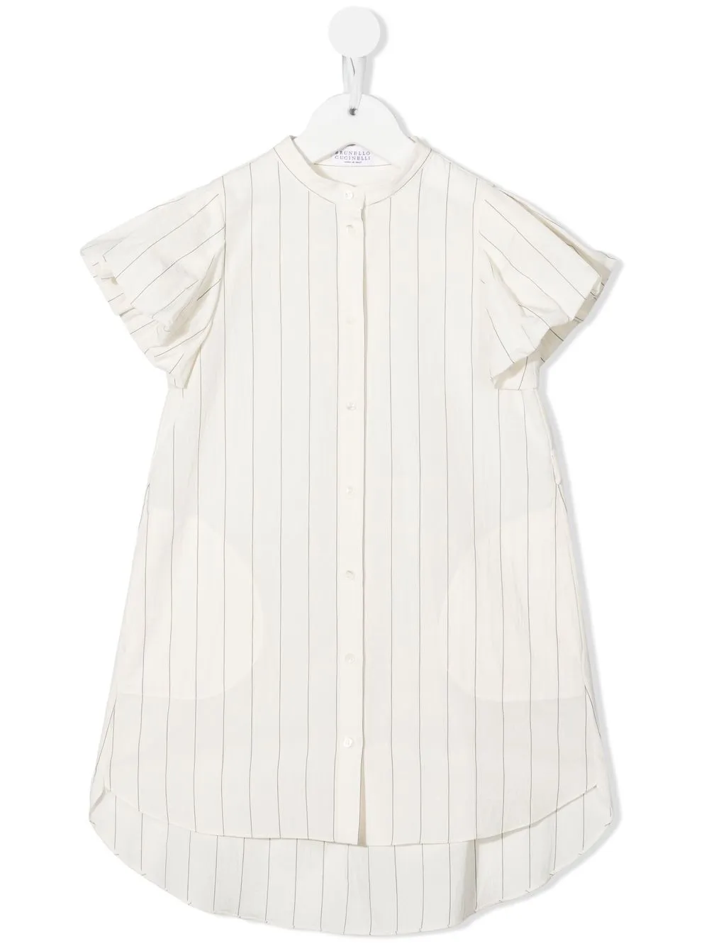 

Brunello Cucinelli Kids striped shirt dress - White