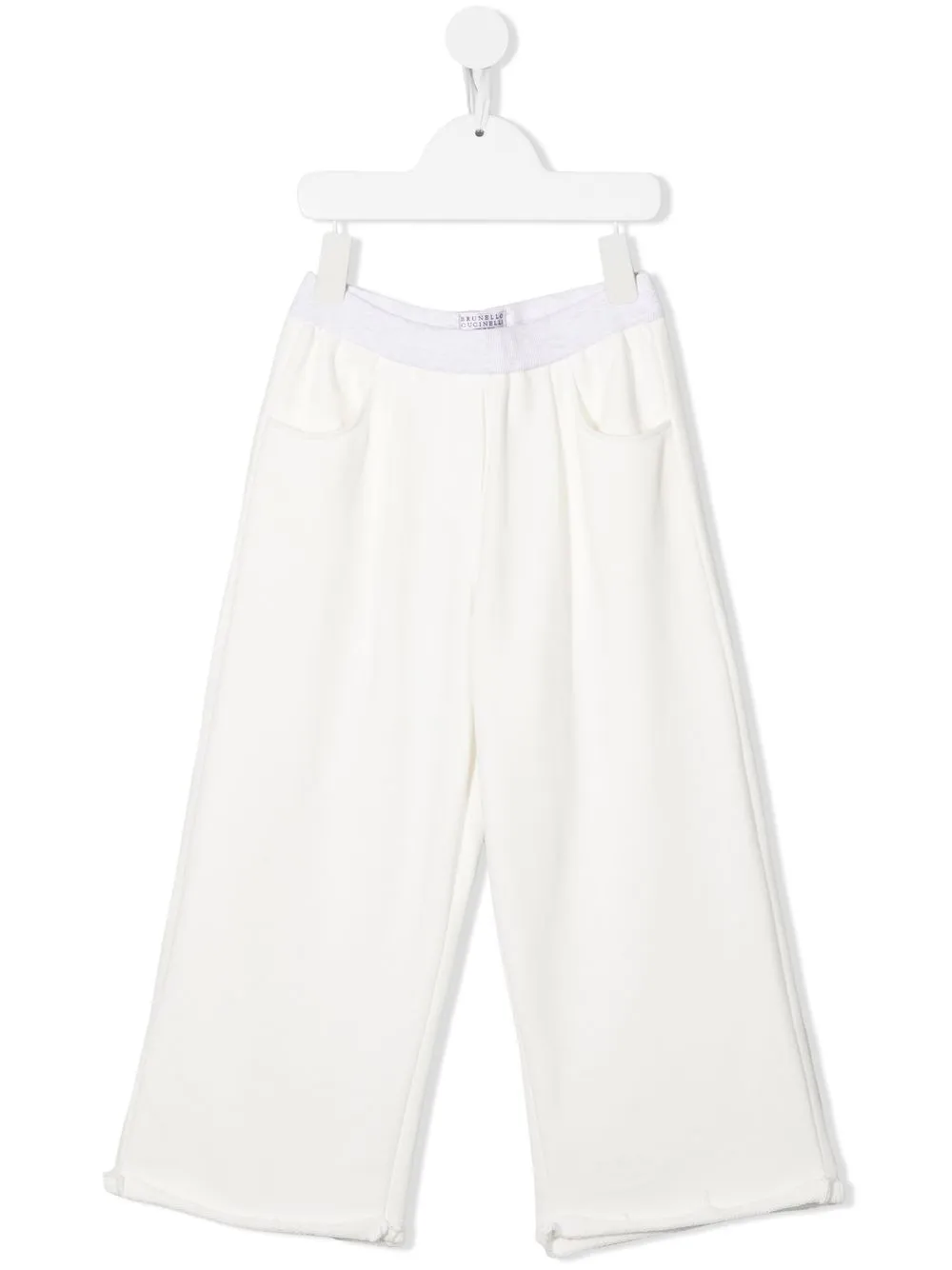 Brunello Cucinelli Kids' Straight-leg Track Trousers In White