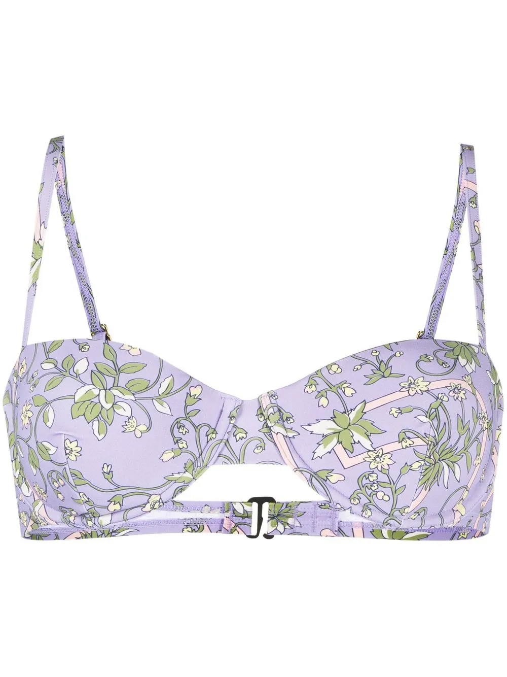 

Tory Burch top de bikini con estampado floral - Morado