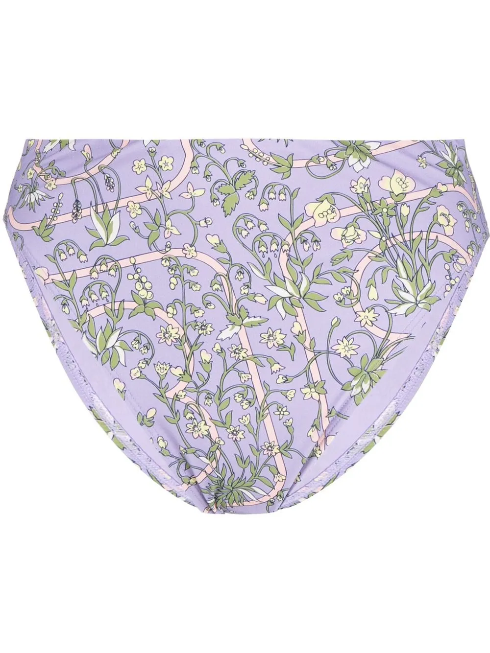 

Tory Burch bikini bottom con estampado floral - Morado