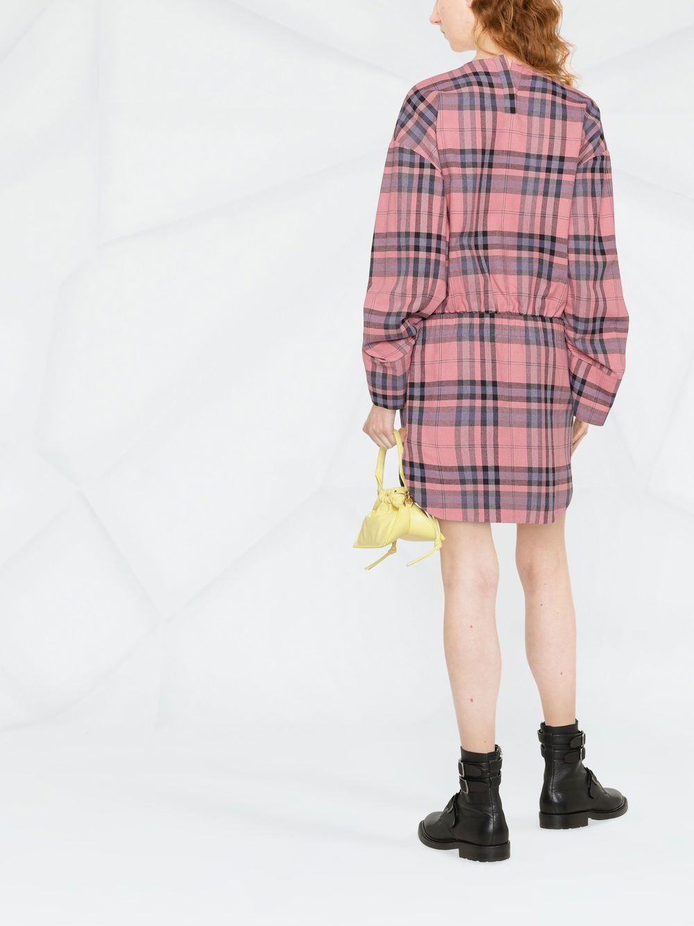 The Attico plaid pattern Mini Shift Dress Farfetch