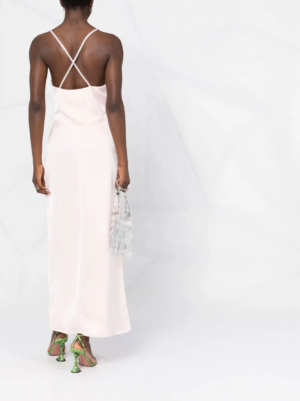 Rhinestone Crossover-Straps Dress