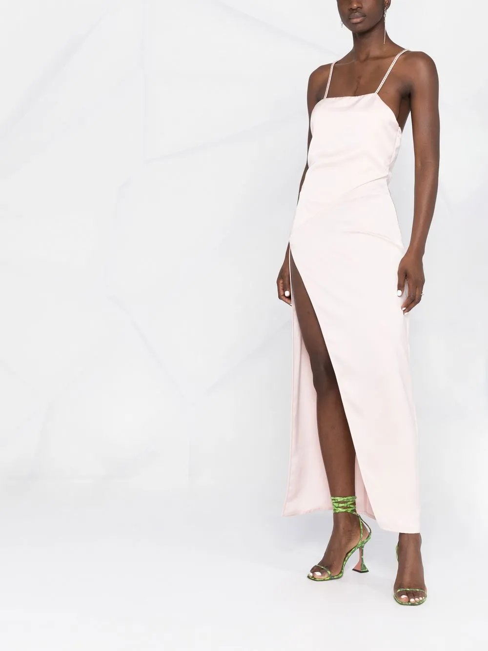 Rhinestone Crossover-Straps Dress