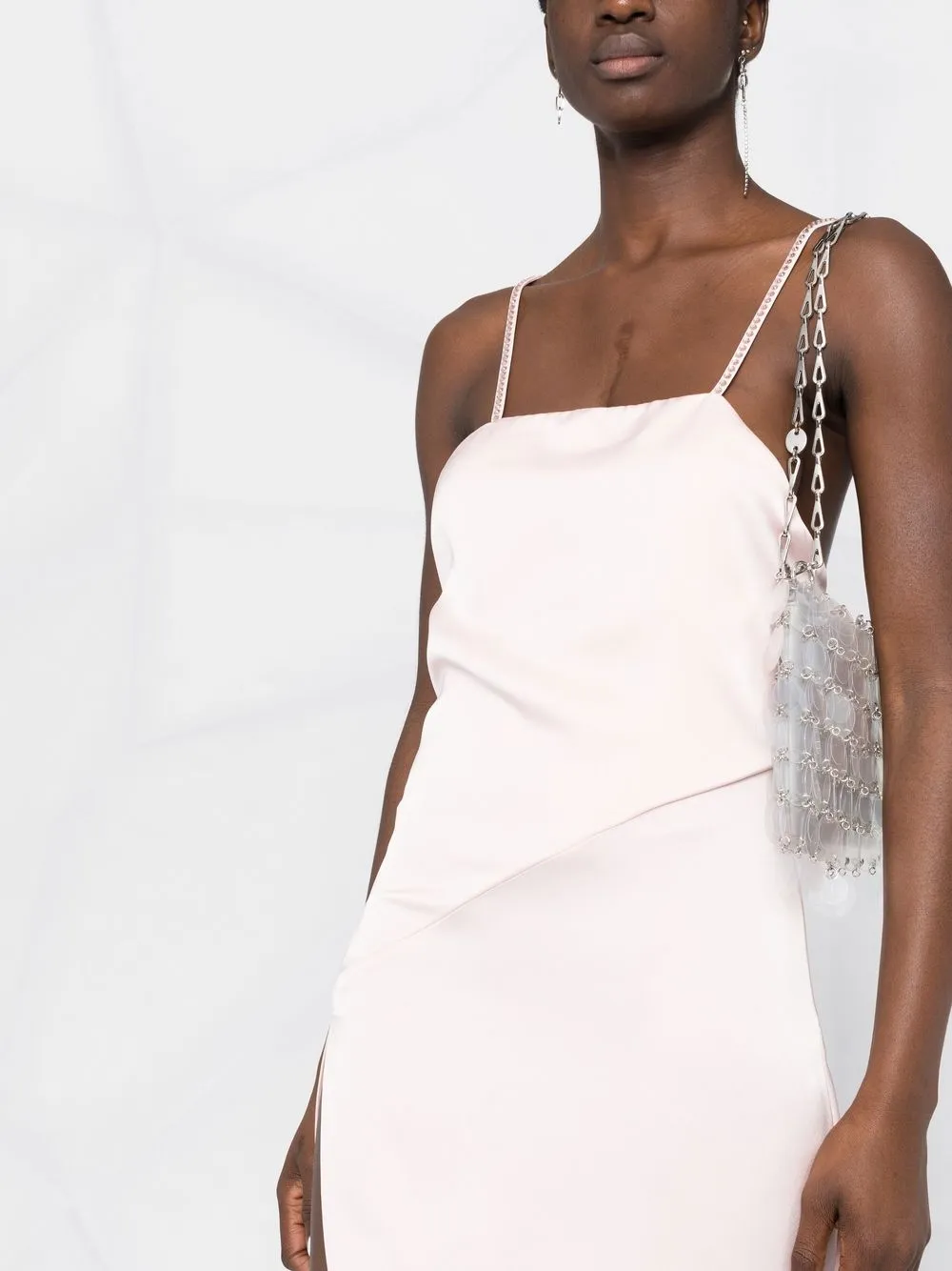 Rhinestone Crossover-Straps Dress