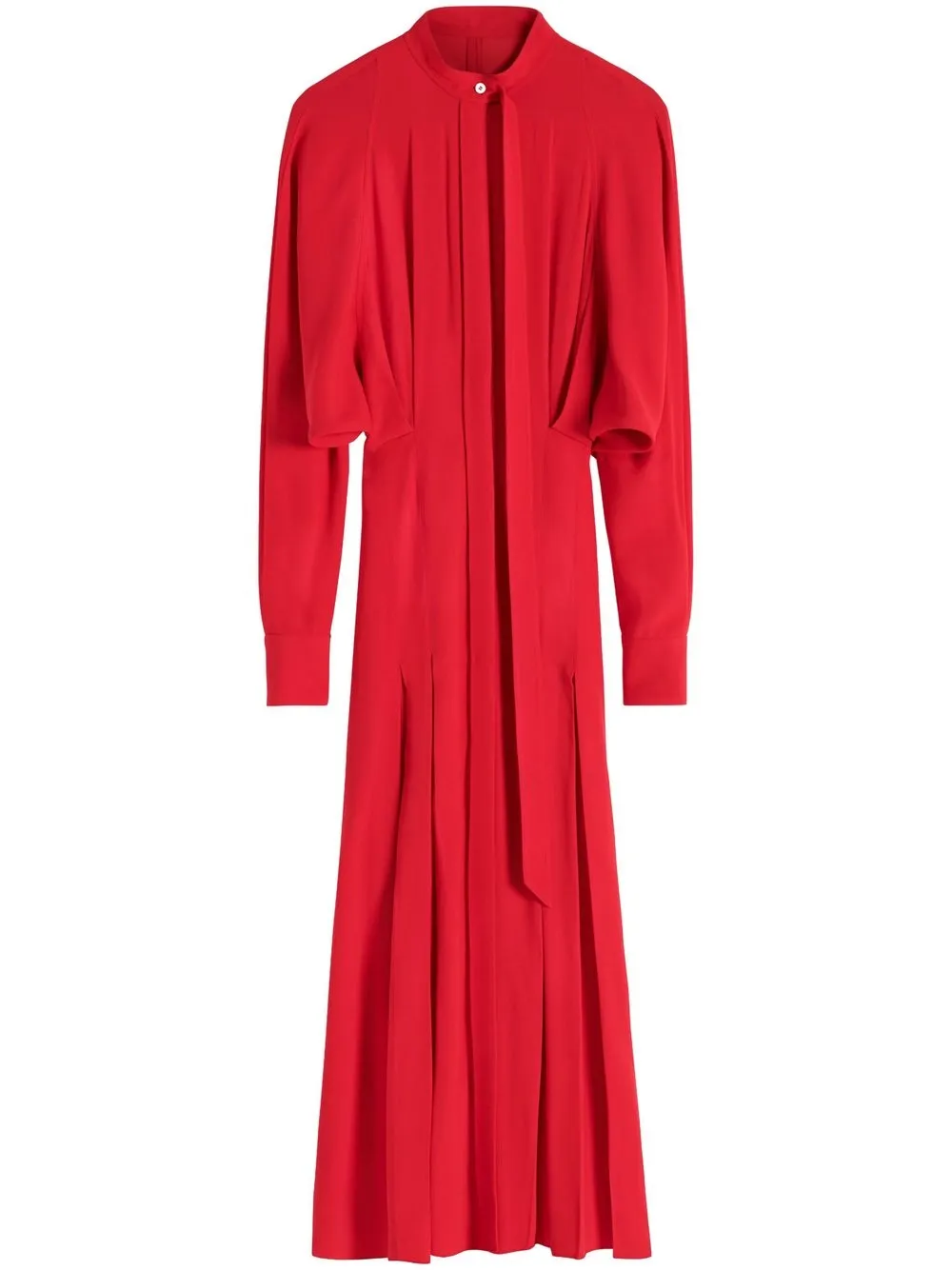 

Victoria Beckham vestido camisero plisado - Rojo