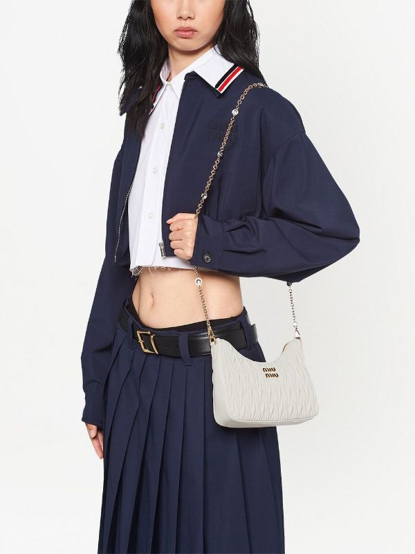 Miu Miu Matelassé Leather Shoulder Bag - Farfetch