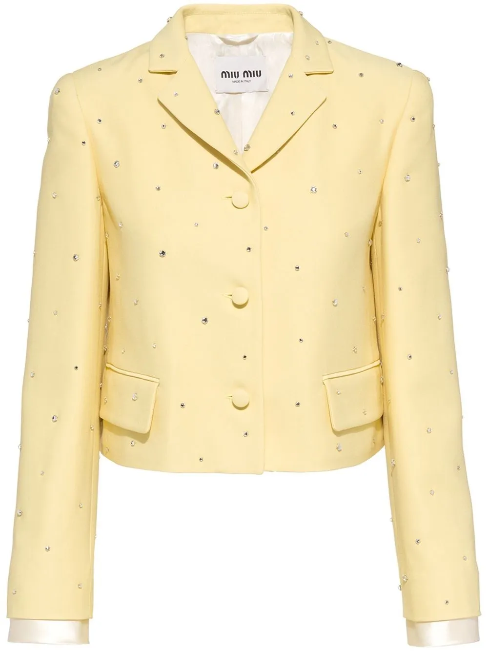 

Miu Miu embellished single-breasted jacket - Yellow