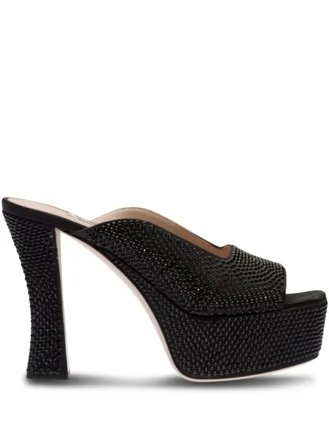 Miu Miu crystal-embellished platform sandals