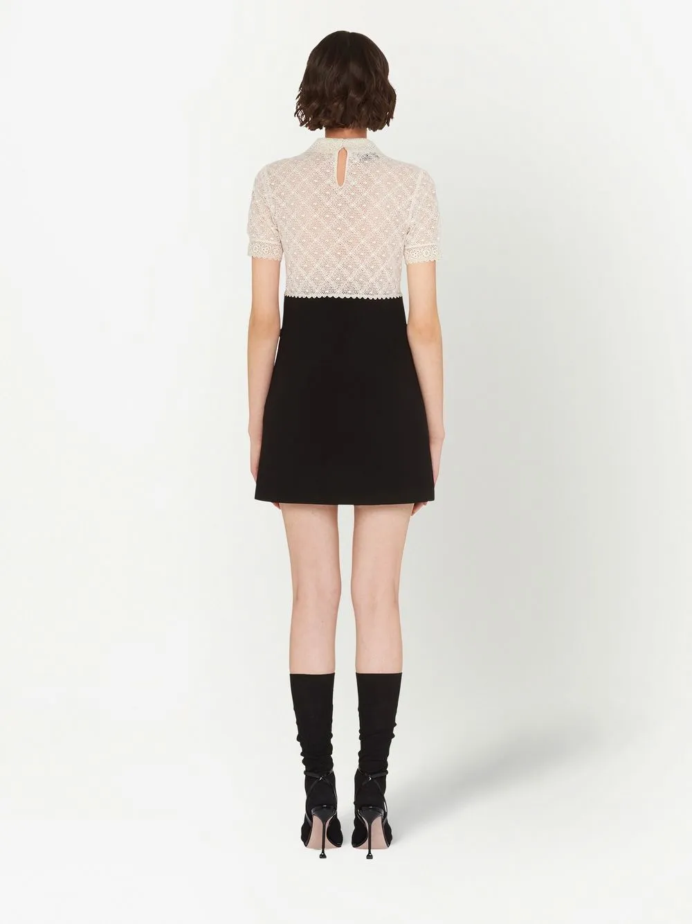 slim fit dress slacks Miu Miu Graphite-Gray Organza Floral Appliqué Beaded Sheath Dress – Runway  Catalog main image 0