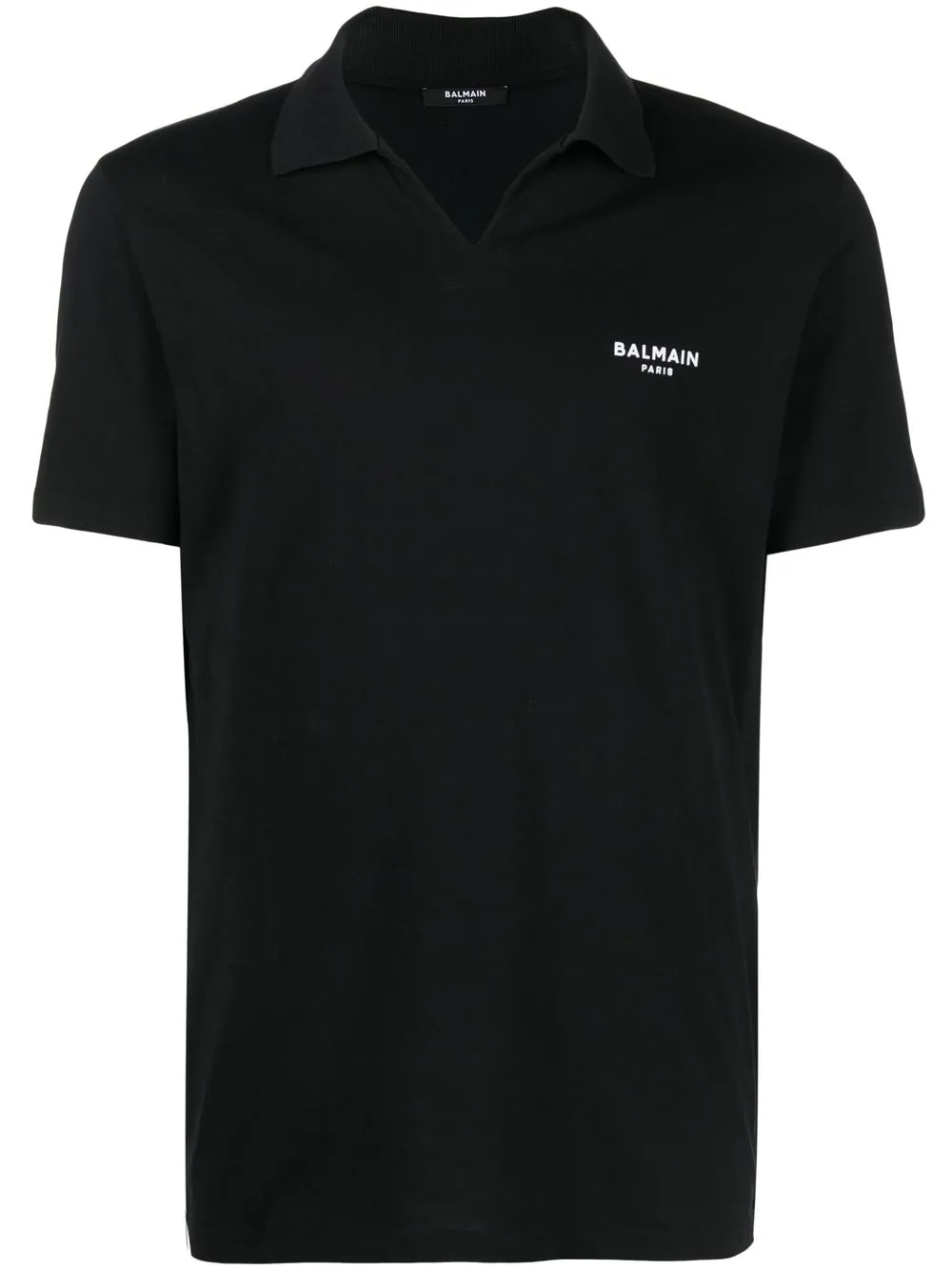 

Balmain wingtip-collar cotton polo shirt - Black