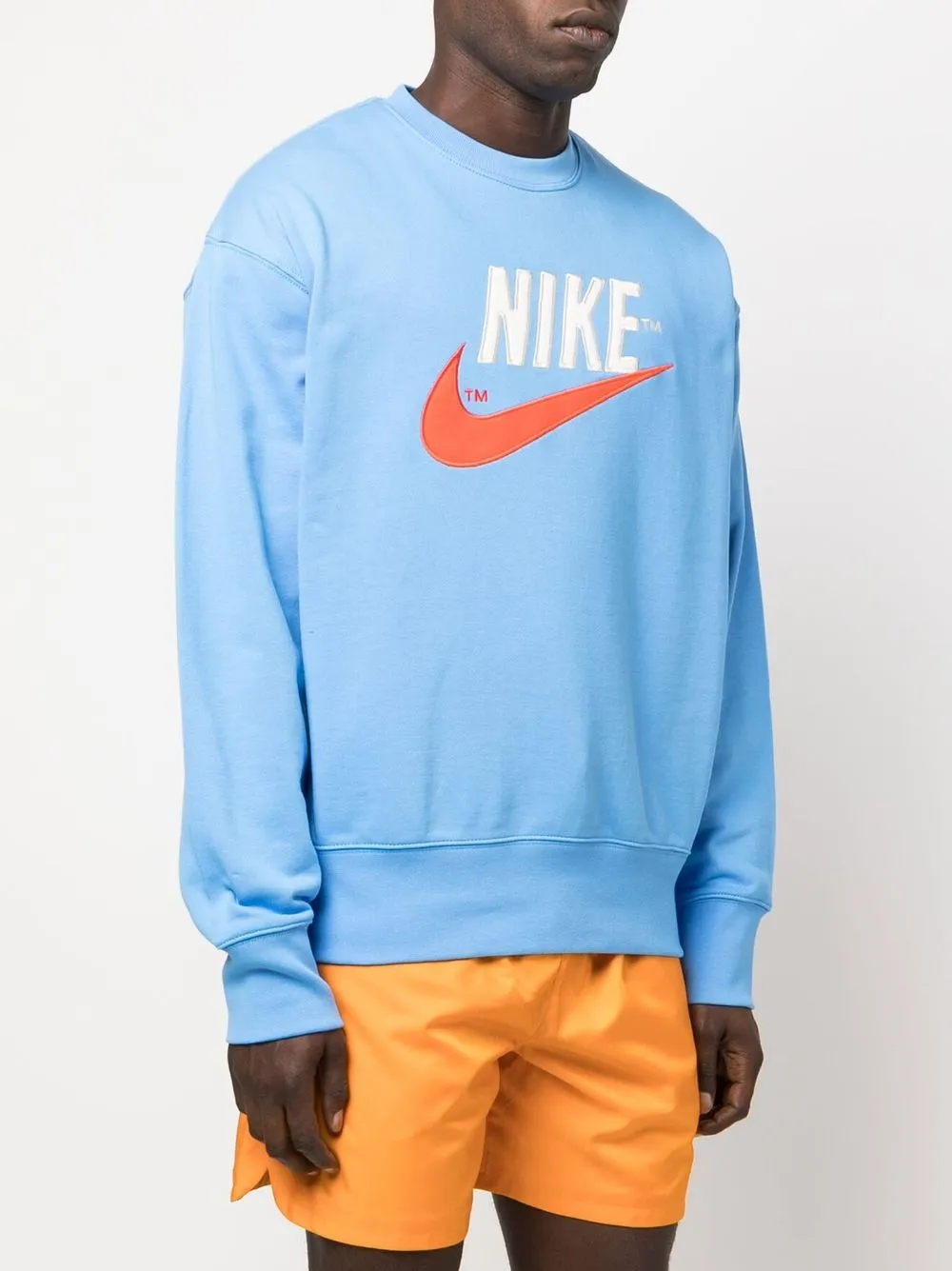 Swoosh-Logo Print Sweatshirt