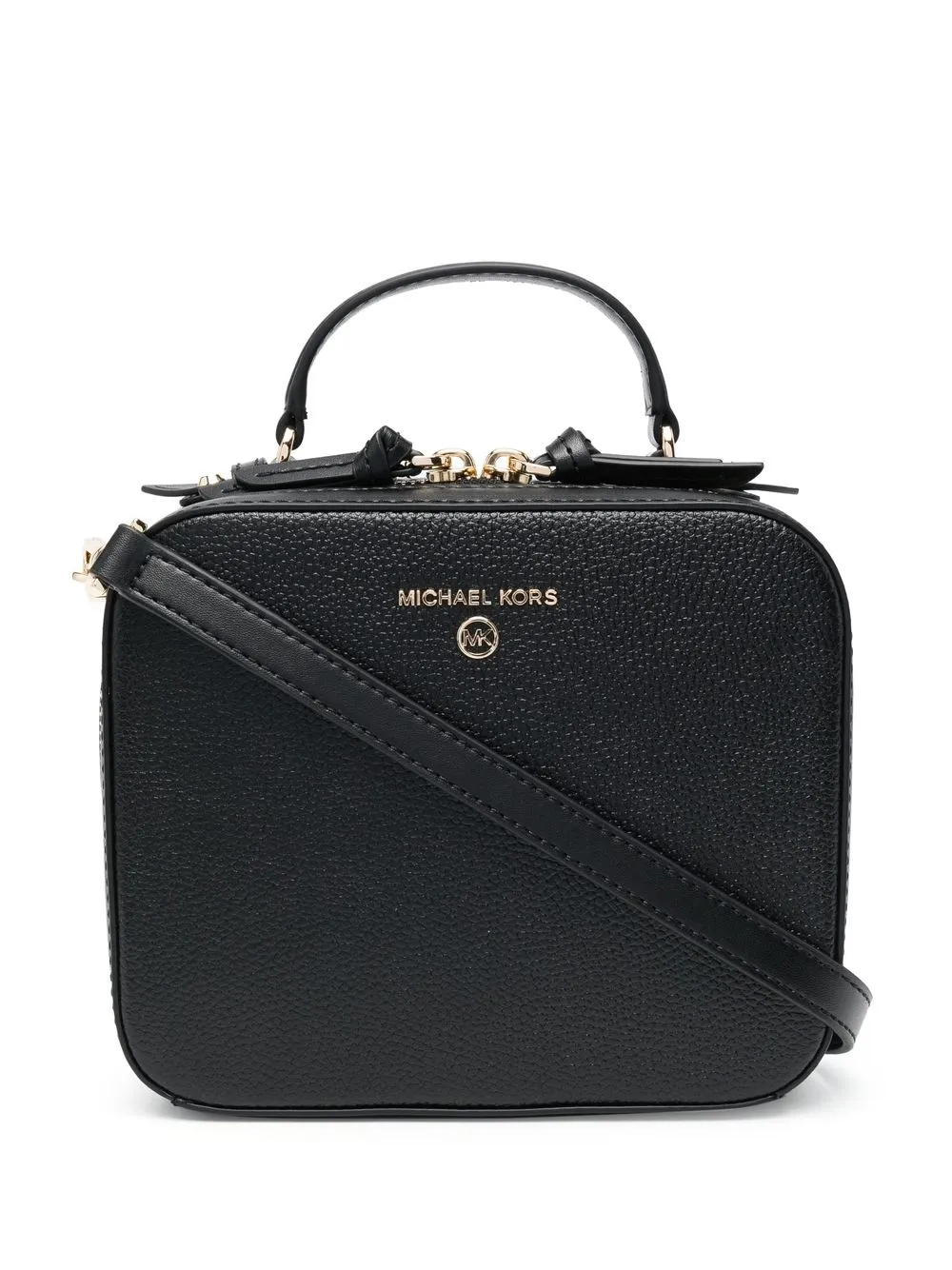 

Michael Michael Kors bolsa crossbody con placa del logo - Negro