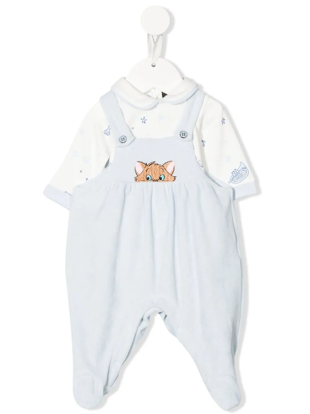 

Monnalisa embroidered-Aristocats two-piece set - White