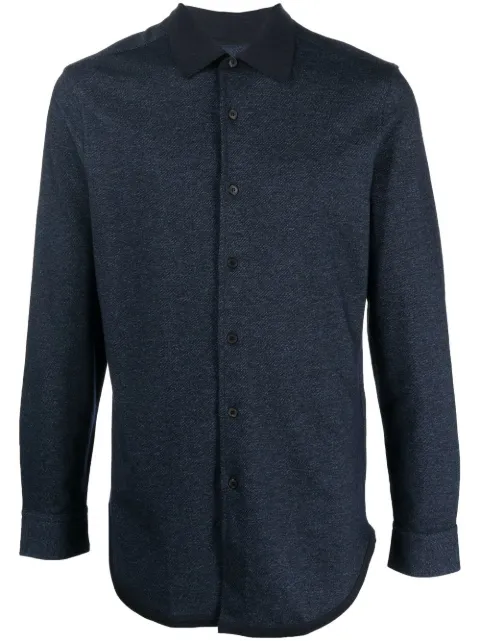 Brioni jersey button-down shirt