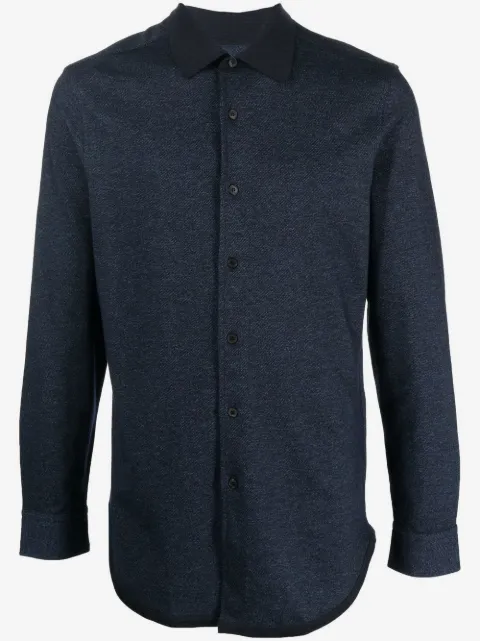 Brioni jersey button-down shirt